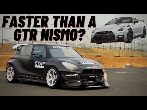 HKS TRB-04 Suzuki Swift faster than R35 GTR Nismo