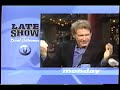 1999 CBS Late Show Letterman With Harrison Ford David Bowie Promo Commercial