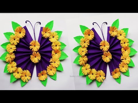 Wall Hanging Craft Ideas Butterfly - Art and Craft For Home Decoration - Paper Craft Wall Hanging Video