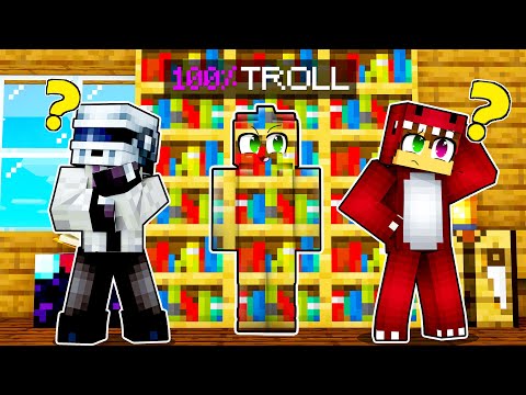 TROLLEO en un ESCONDITE a LOS COMPAS 😂  EL MEJOR ESCONDITE EN MINECRAFT