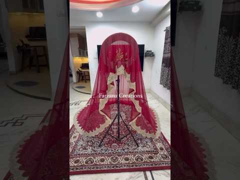 Maroon veil dupatta for bridal entry #trending #viralvideo #weddingaccesories