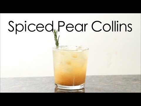How To Make A Holiday Spiced Pear Collins Cocktail | Drinks Made Easy