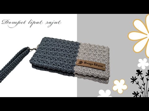 Tutorial Dompet Rajut Terbaru Furing Sederhana Crochet Purse Part 2