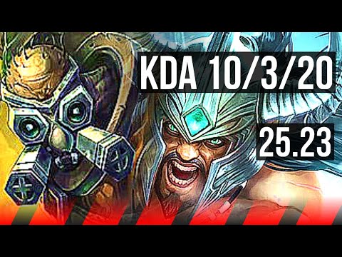 SINGED vs TRYNDAMERE (TOP) | 5k comeback, 10/3/20 | KR Master | 25.23