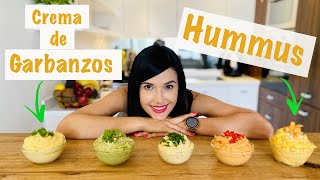 5 MANERAS DE HACER CREMA DE GARBANZOS | HUMMUS FÁCIL Y SALUDABLE | CREMA PARA UNTAR FÁCIL Y RÁPIDA
