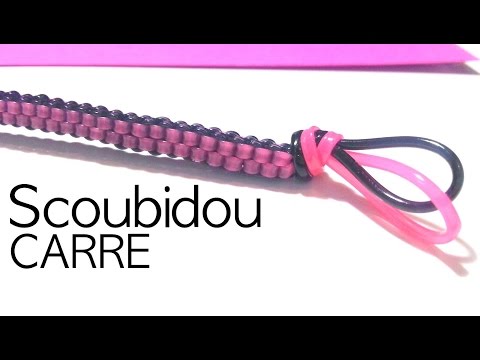 How to make a square scoubidou with 4 strands tutorial