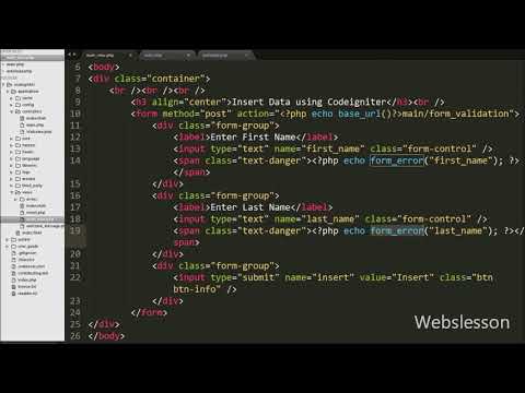 6 Codeigniter Tutorials Insert Data Into Mysql Database Table Hd