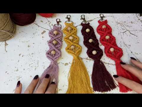 keychain macrame keychain how to make it in a simple way? titorial/ step by step