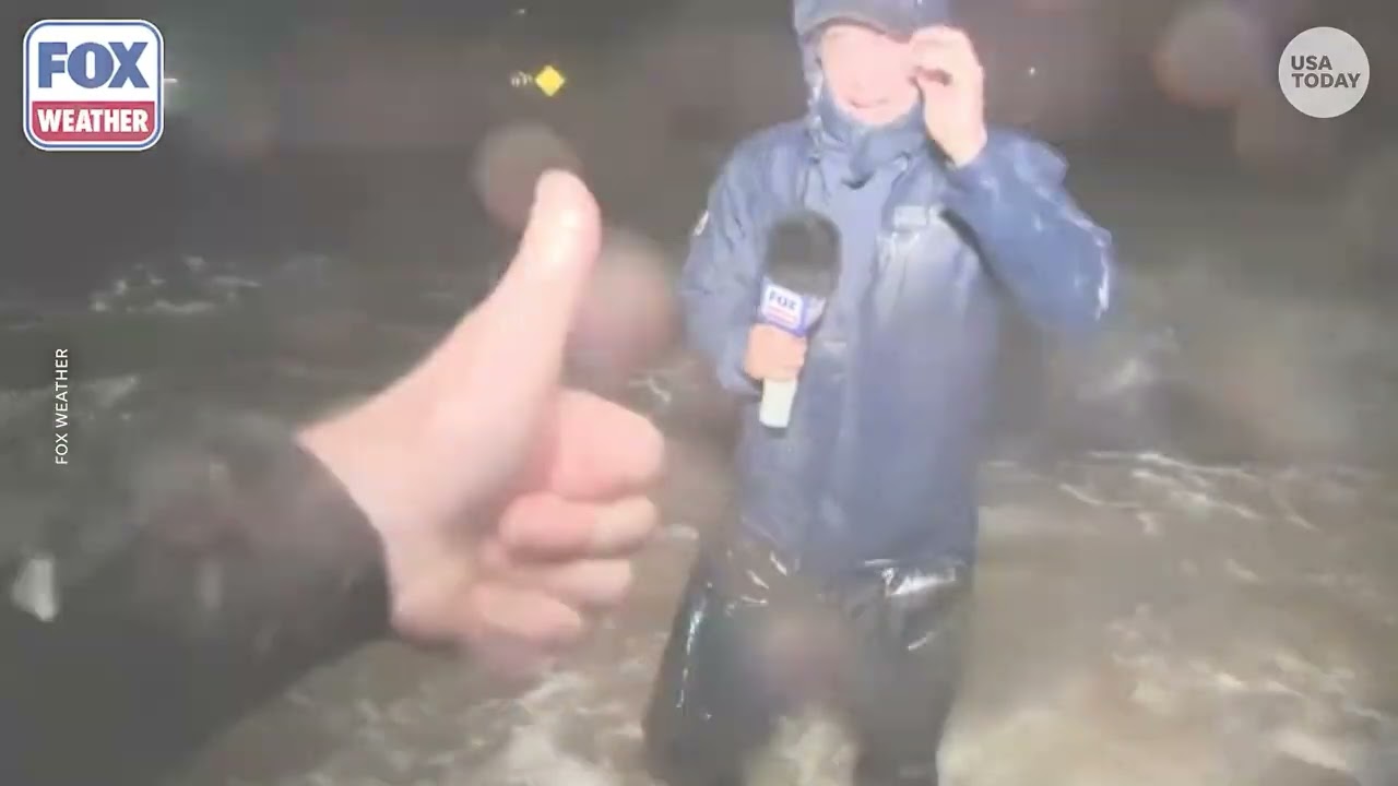 Hurricane Lowell wave nearly knocks FOX Weather reporter off his feet live on air