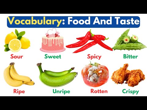 English Vocabulary: Describing Food and Taste in English | Food Adjectives with Examples