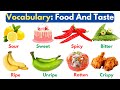 English Vocabulary: Describing Food And Taste in English | Adjectives