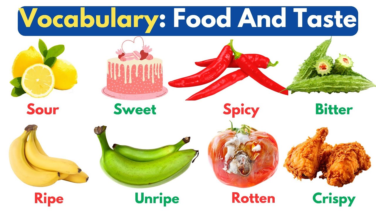 English Vocabulary: Describing Food And Taste in English | Adjectives
