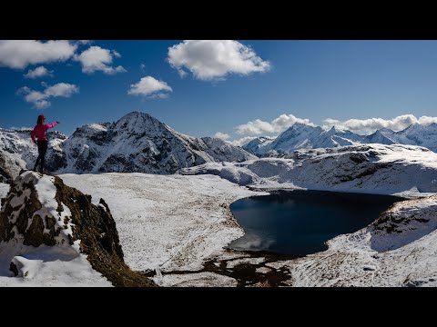 Una nevicata ottobrina in Val d'Ayas, Valle d'Aosta. Diretti ai Laghi Palasinaz