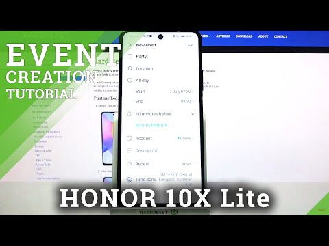 How to Add Event to Calendar in HONOR 10X Lite – Use Calendar