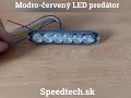 Modro-červený LED predátor 12/24V  12/24 V – 12 × 3 W / 12 režimů výstražného blikání / ECE R10 (118 × 25 × 7 mm) - Video Youtube