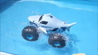 Harper loves her Monster Jam Megalodon Storm Remote Control Monster Truck, 1:15 Scale