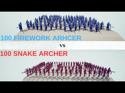 100 Snake Archer VS 100 Firework Archer/Totally Accurate Battle Simulator
