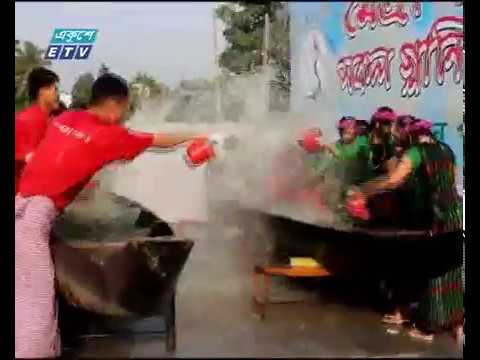 বর্ষবরনে মেতেছে বান্দরবানের মারমা সম্প্রদায়