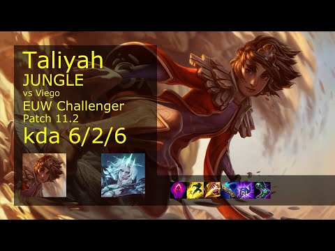 Taliyah vs Viego Jungle - EUW Challenger 6/2/6 Patch 11.2 Gameplay