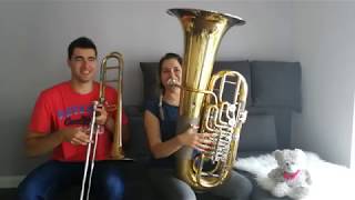 AronChupa, Little Sis Nora - Llama In My Living Room - Double Brass (Trombone &amp; Tuba Cover)