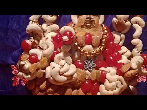 Decoration of Durga Maata with Dry fruits
