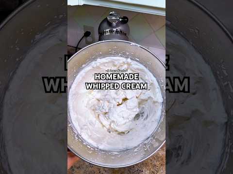 whipped cream ☁️ #whippedcream #homemadewhippedcream #easyrecipes #recipe #whippedcreamrecipe