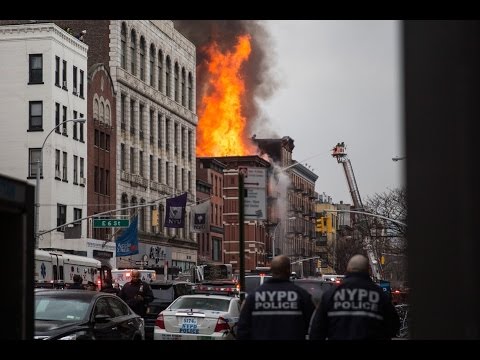 Huge Explosion Building Collapse East Village Manhattan March 26, 2015 New York