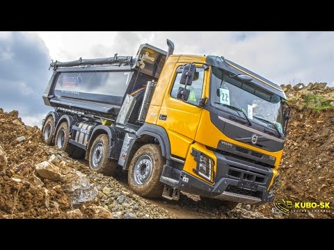 Volvo Trucks in construction - Volvo FMX show Czech 2016