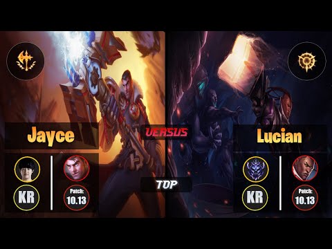 Khan JAYCE (Top) [Conqueror] VS LUCIAN - Diamond KR Patch 10.13