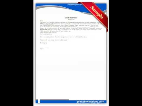 Free printable Credit Reference Forms