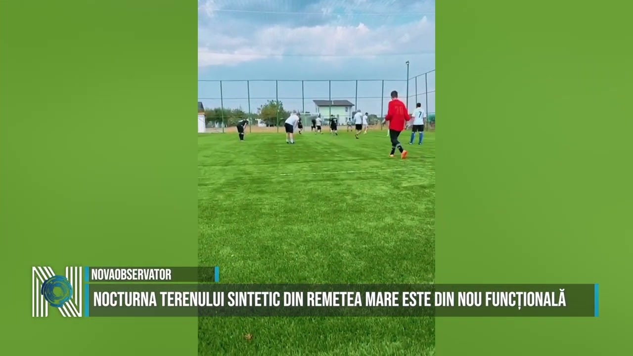Nocturna terenului sintetic din Remetea Mare este din nou funcțională