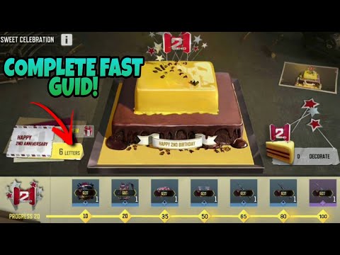Complete Fast Sweet Celebration Event Codm | How to Get Fast More Decorate Cake Pieces Cod Mobile