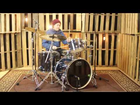 DW Performance Chrome Shadow Drum Set - 22,12,16