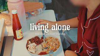 living alone in the philippines | deep cleaning & room reset vlog