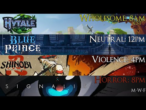 Wholesome to Horror - 16-hour stream, genres based on time of day. (check description)