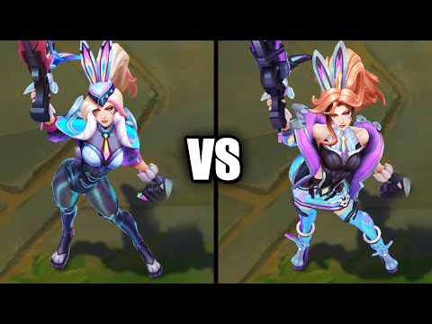 Admiral Battle Bunny Miss Fortune vs Battle Bunny Miss Fortune Skins Comparison (League of Legends)