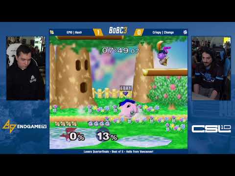 Crispy Chango (Jigglypuff) vs EMG hax$ (Fox) | Losers Quarterfinals | Battle of BC 3