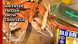Air Fryer Frozen Snow Crab Legs with Old Bay Seasoning and Kerrygold Butter
