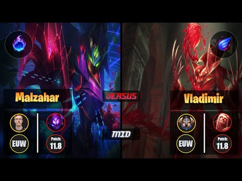 MagiFelix MALZAHAR (Mid) [Arcane Comet] VS VLADIMIR - Challenger EUW Patch 11.8