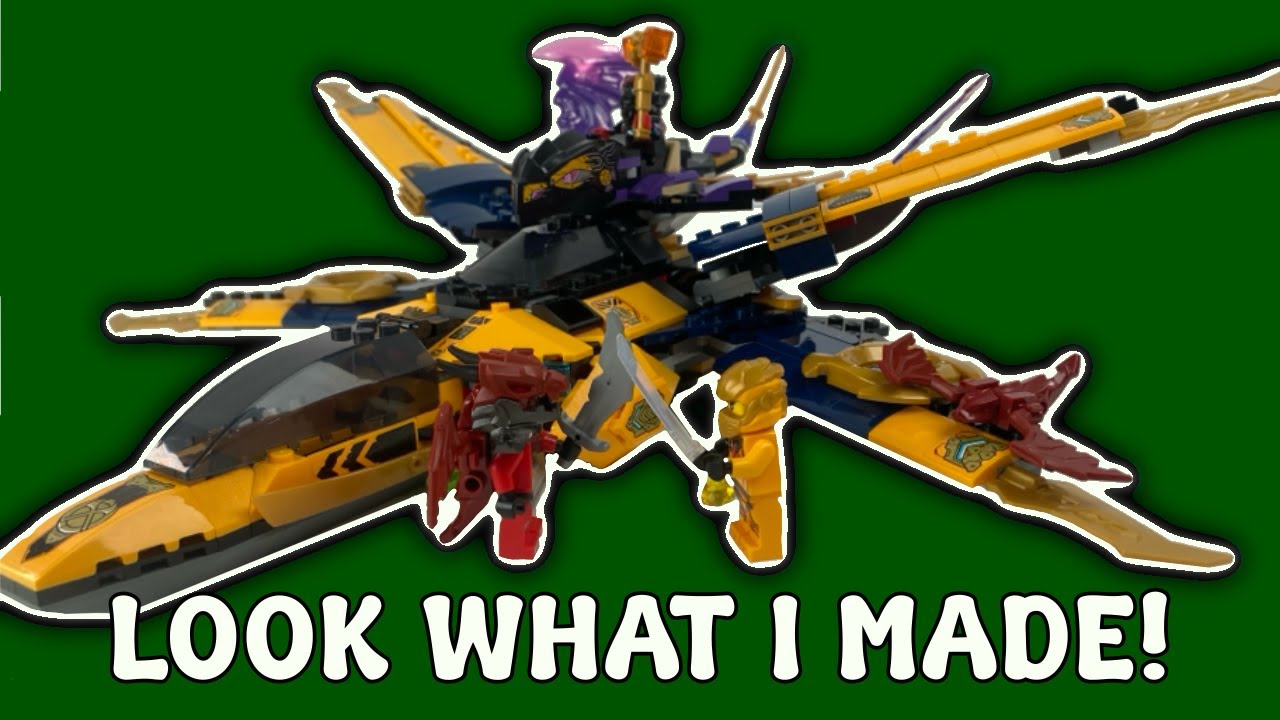 YouTube thumbnail: Any HYPE for this Jet? | LEGO Ninjago 71833 Ras and Arin's Super Storm Jet Set Review