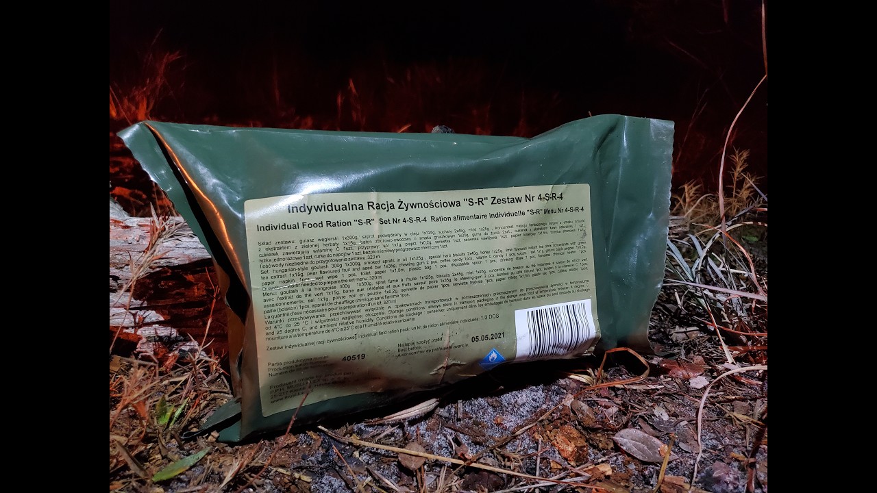 2019 Polish SR Single Meal Ration Review Beef Goulash MRE Camping Food Test LRP Scrambled Eggs Bacon