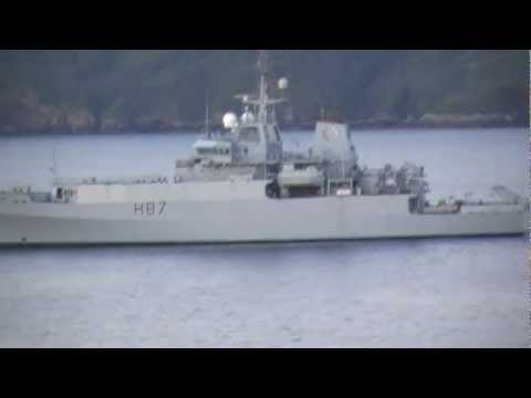 HMS Echo H87 Hydrographic Survey Ship Plymouth Sound, England 25th July 2010