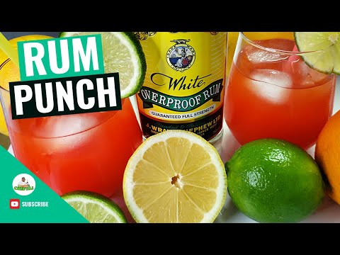 Jamaican Rum Punch With Jamaican White Rum | How to make Jamaican Rum Punch | Fresh Rum Punch Recipe