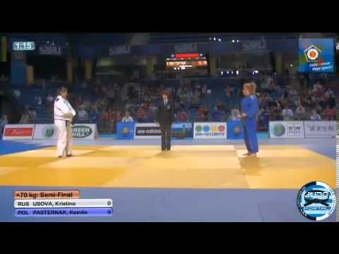 European Judo Championships Cadets Tallinn 2013 Semifinal o70kg USOVA (RUS) - PASTERNAK Kamila (POL)