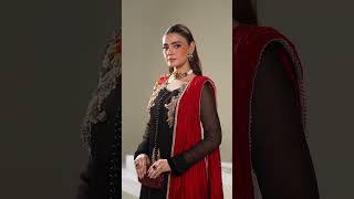 Hand Embroidered Pure Chiffon Sharara - Video 6