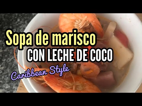 Como hacer Sopa de Mariscos 🦐🐟🐙 con leche de coco