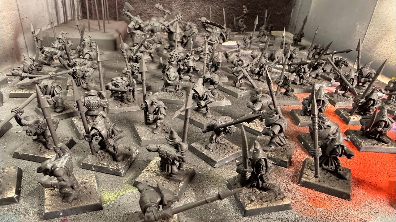 Finally primed the orcs & goblins.