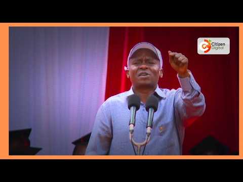 Naibu wa Rais Kithure Kindiki akemea maandamano akisema upinzani unachochea vijana kuzua ghasia