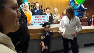 preview picture of video 'Make-A-Wish recipient becomes West Fargo police officer'