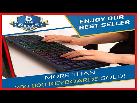 KLIM Chroma Wireless Gaming Keyboard RGB New 2022 Version - Long-Lasting Rechargeable Battery